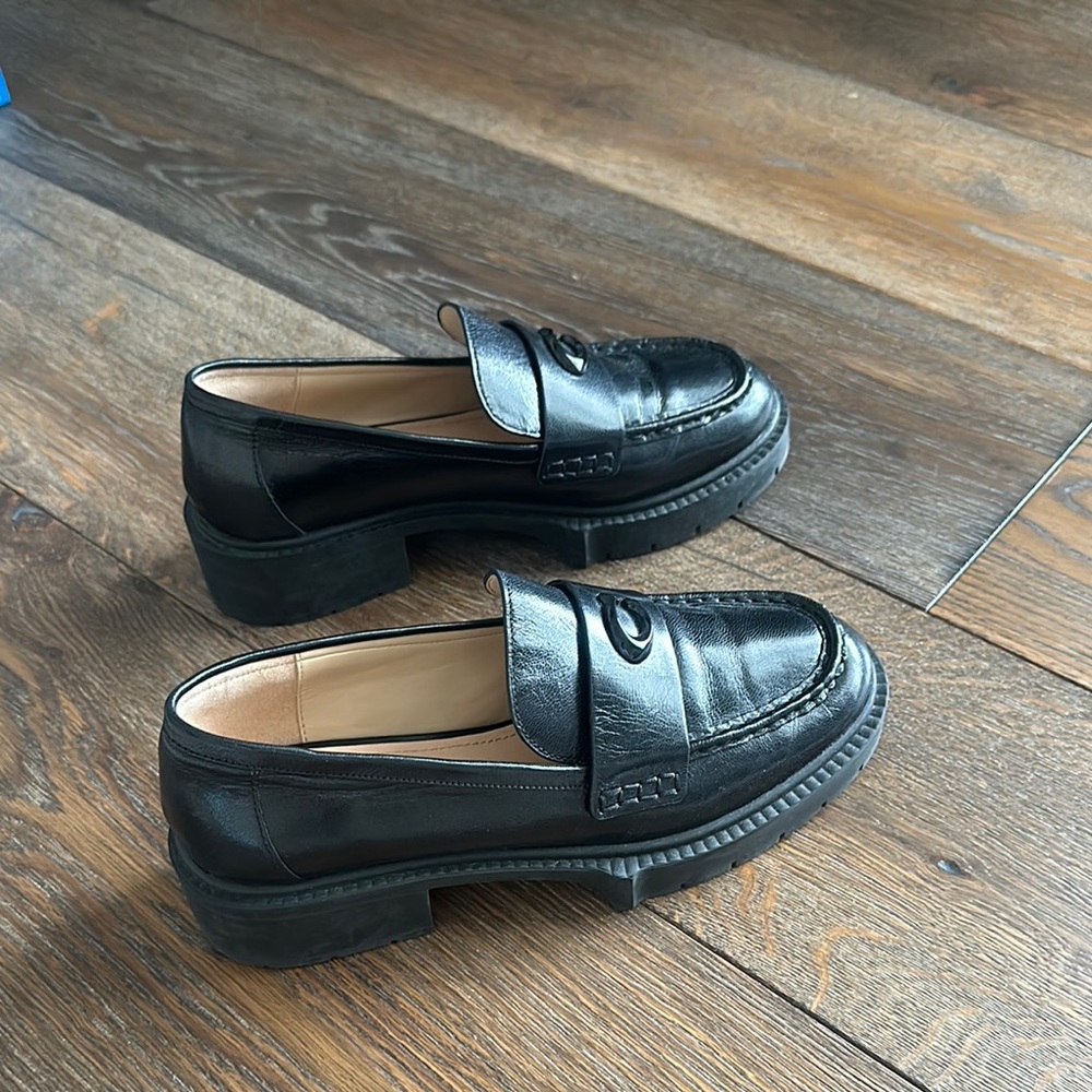 Coach Black Leather Loafers